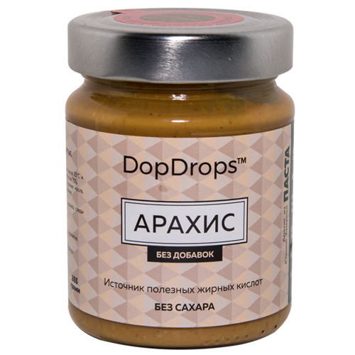 DopDrops Протеиновая паста Арахис без добавок