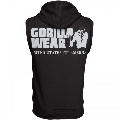 Gorilla Wear Безрукавка с капюшоном на молнии Springfield Black