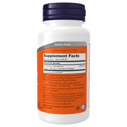 Now Foods L-Carnitine 500 mg 60 вег. капс.