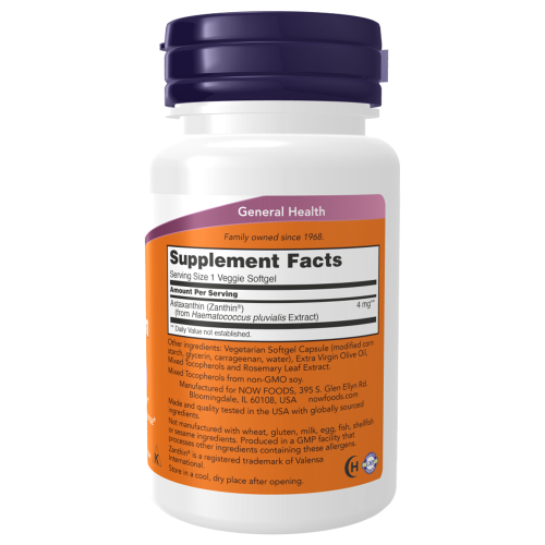 Now Foods Astaxanthin 4 mg 60 капс.