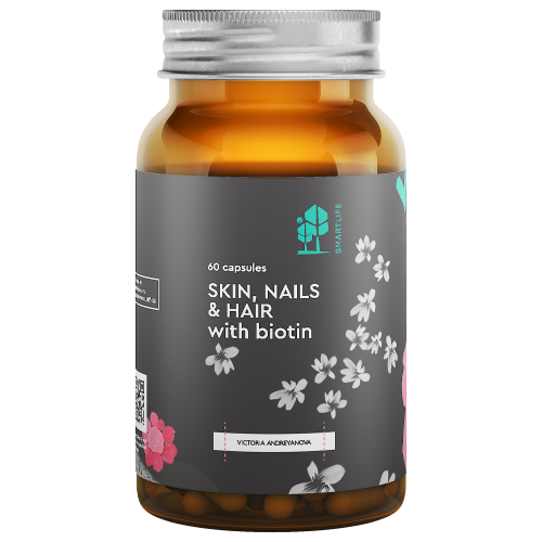 SmartLife Skin, Nails & Hair with biotin 60 капсул
