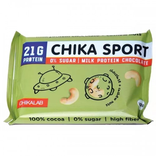 Chikalab Шоколад молочный с кешью Chika Sport 100 грамм