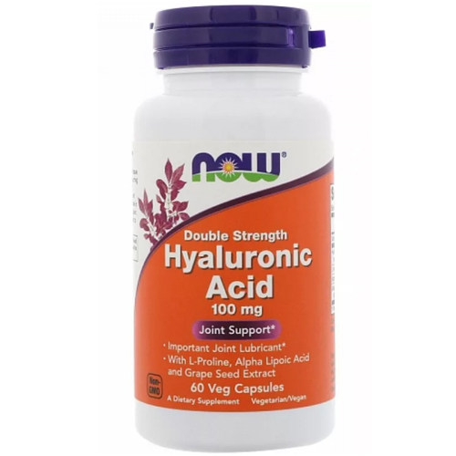 Now Foods Double Strength Hyaluronic Acid 100 mg 60 вег. капс.