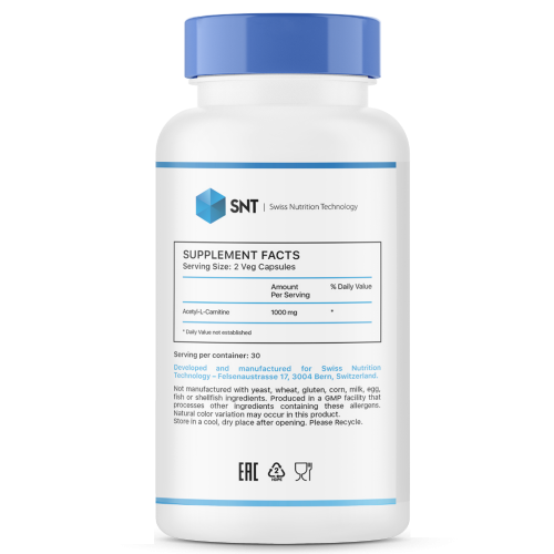 SNT Acetyl L-Carnitine 60 растительных капсул