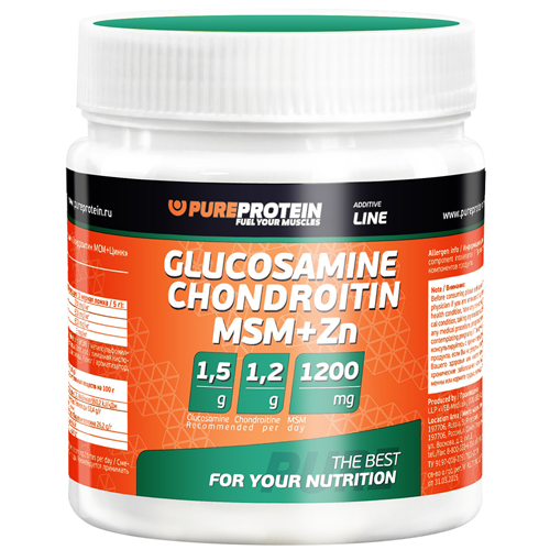 PureProtein Glucosamine Chondroitin MSM+Zn
