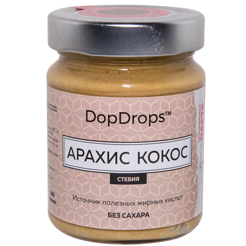 DopDrops Протеиновая паста Арахис Кокос стевия