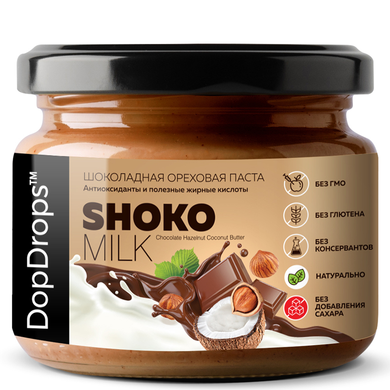 Паста молочный шоколад с фундуком Shoko Milk Hazelnut Coconut Butter
