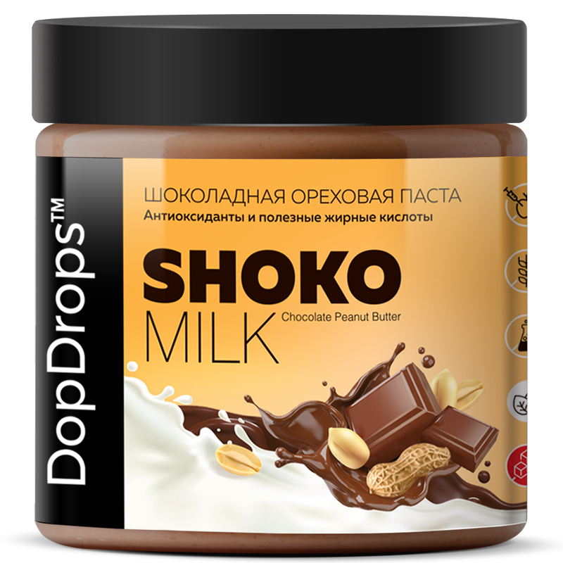DopDrops Паста молочный шоколад и арахис ShokoMILK Peanut Butter