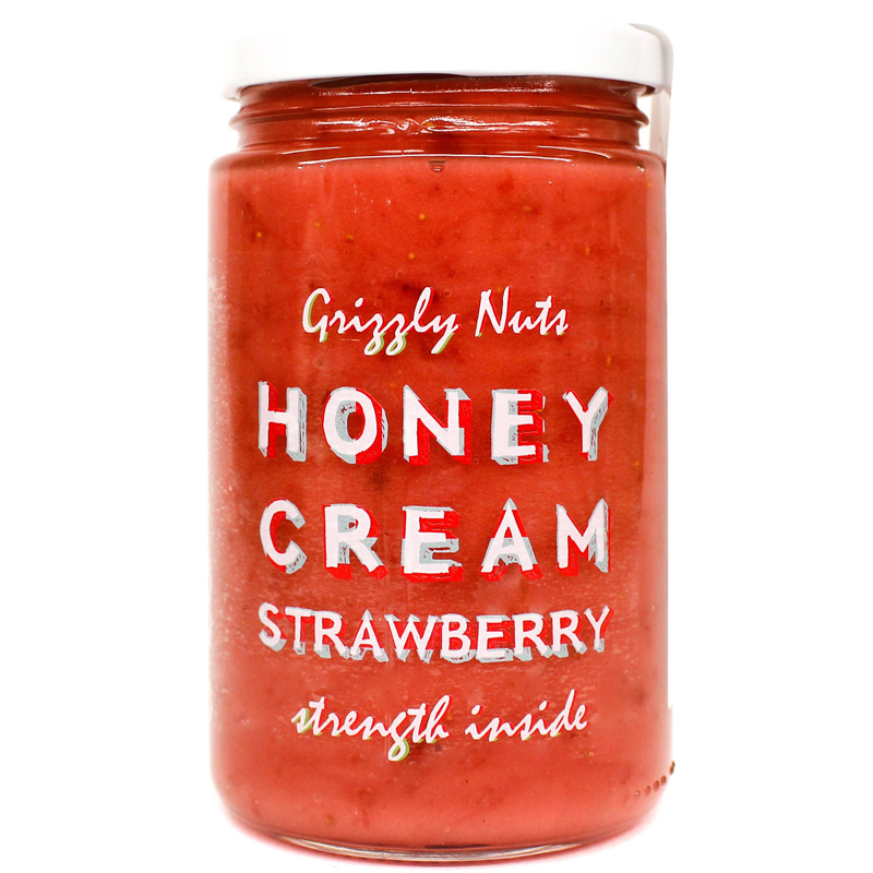Grizzly Nuts Honey Cream Strawberry Кремовый мёд с клубникой